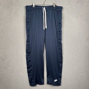 VTG Nike Track Pants Mens L‎ Blue Pull On Lounge Athletic Y2K Basketball Gym